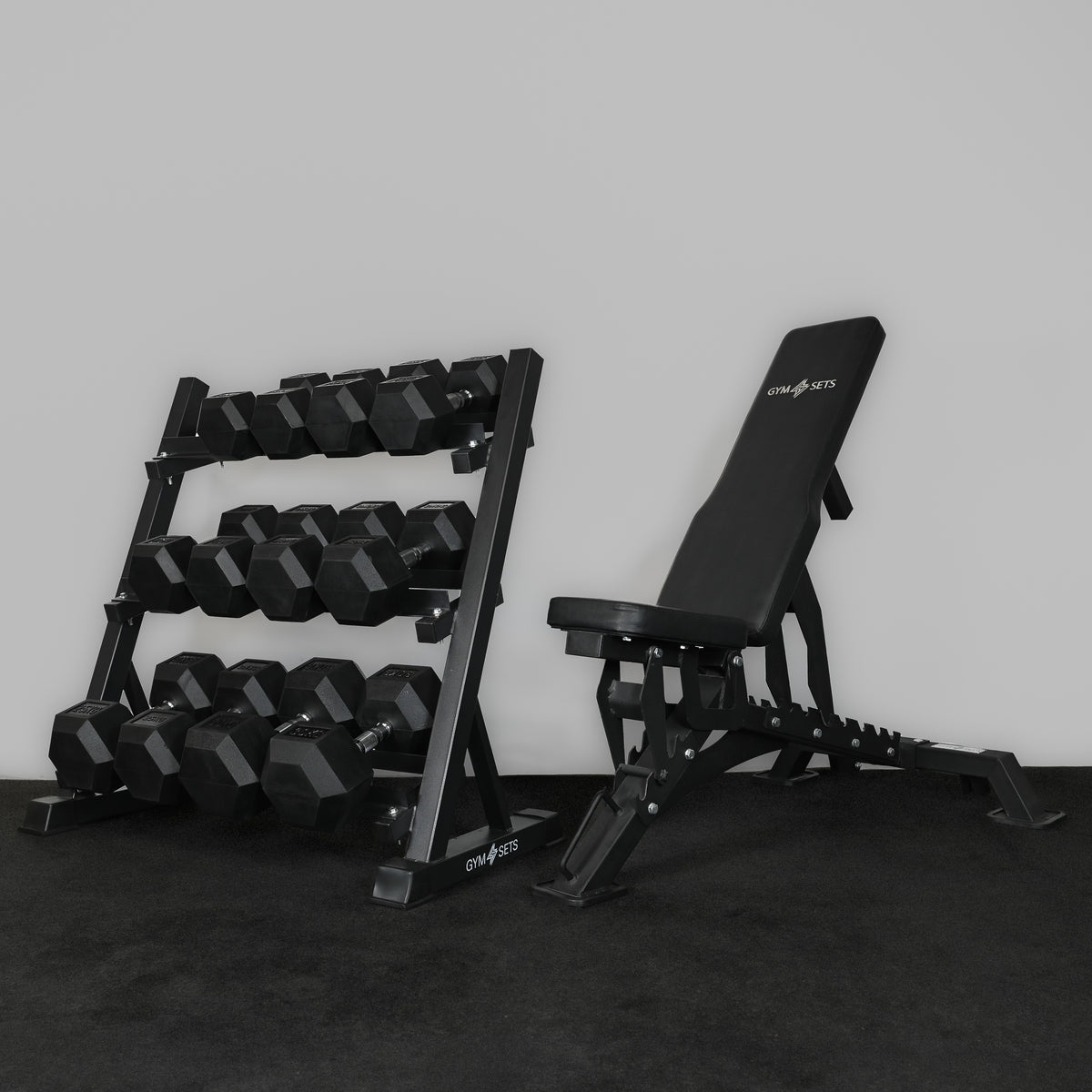 Commercial Hex Dumbbell Pairs 2.5kg-50kg