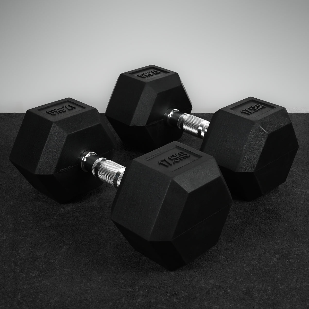 Commercial Hex Dumbbell Pairs 2.5kg-50kg
