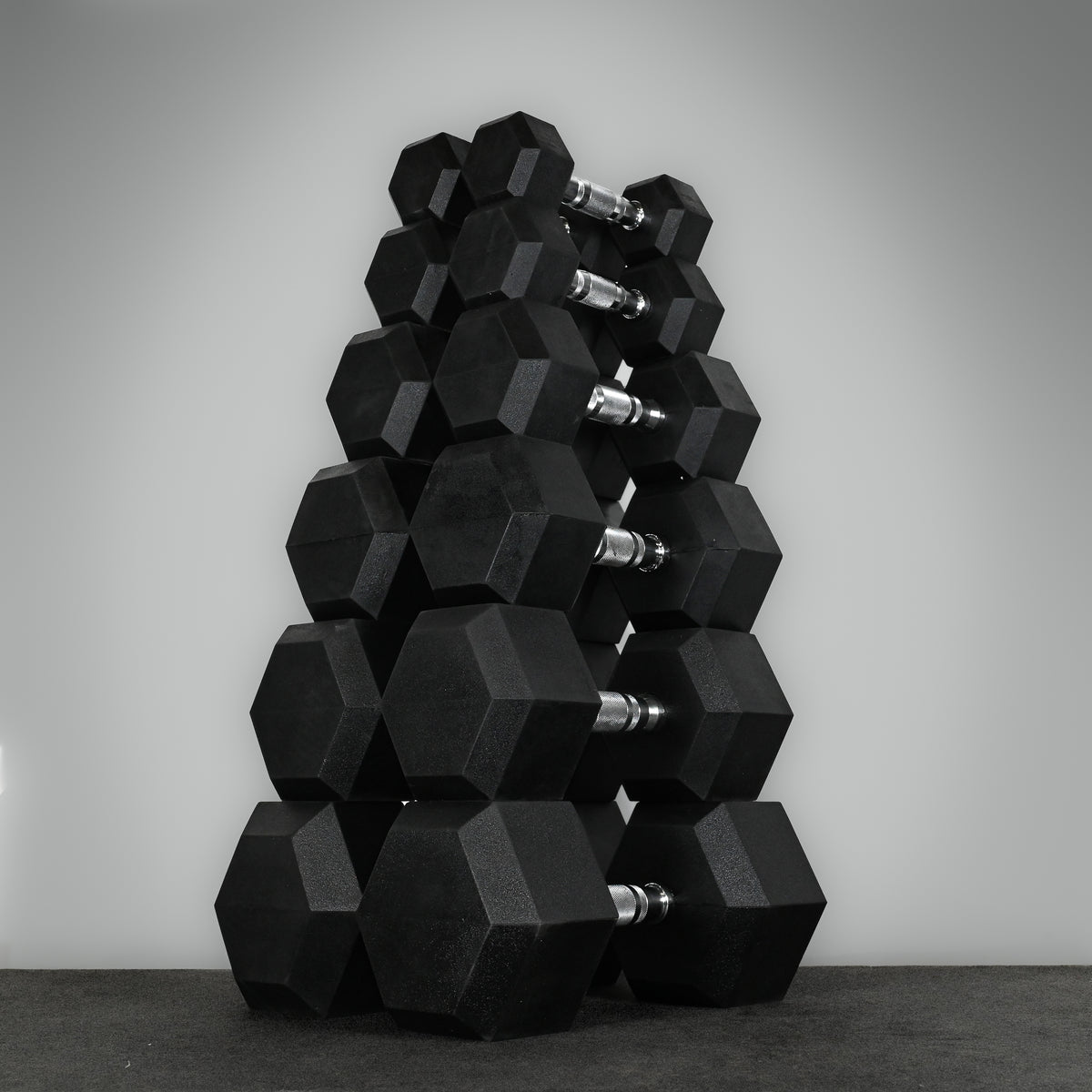 Commercial Hex Dumbbell Pairs 2.5kg-50kg