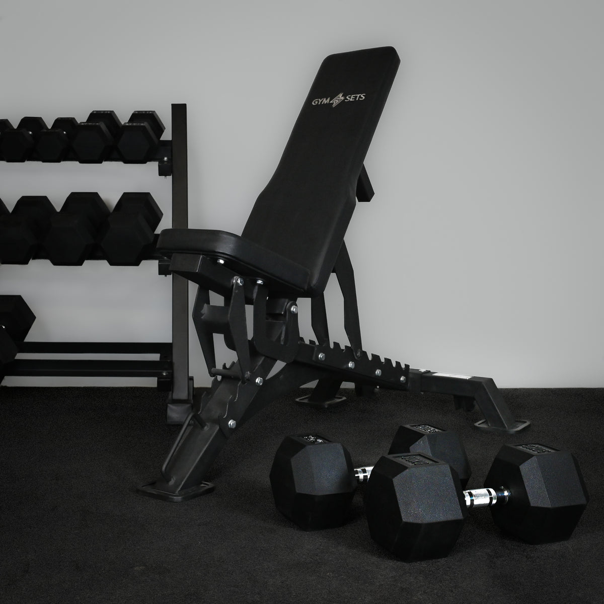 Commercial Hex Dumbbell Pairs 2.5kg-50kg