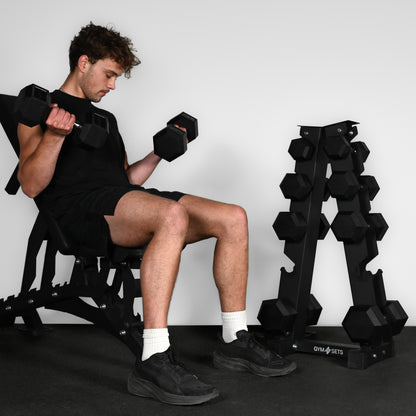 Commercial Hex Dumbbell Pairs 2.5kg-50kg