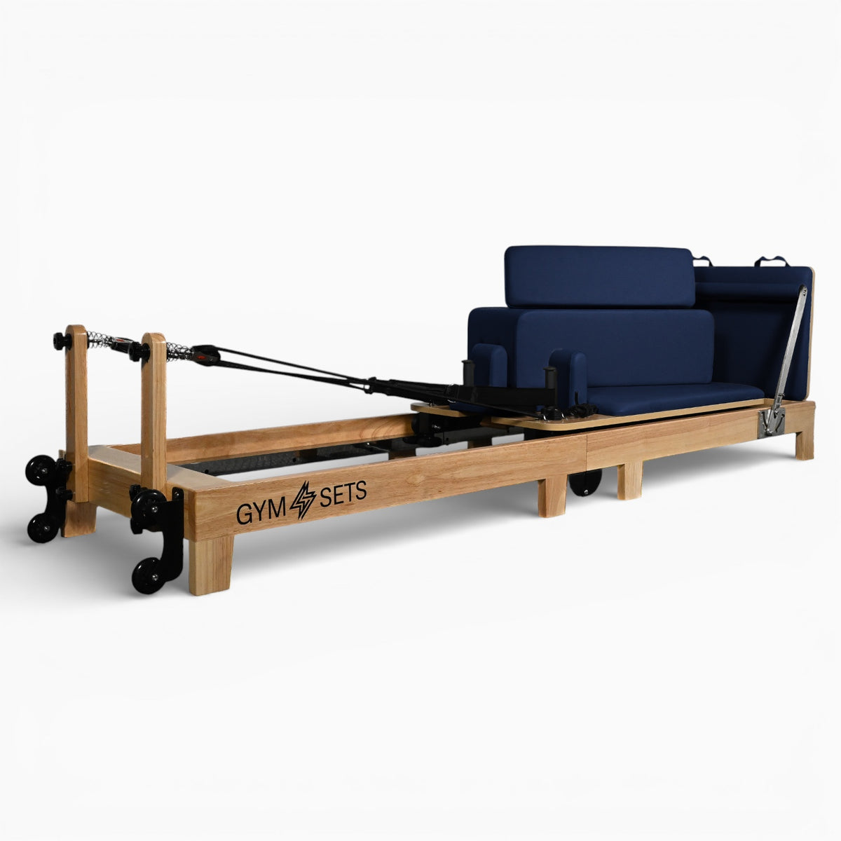 GymSets Flodable Oak Reformer Pilates Machine - Full Size Studio Grade