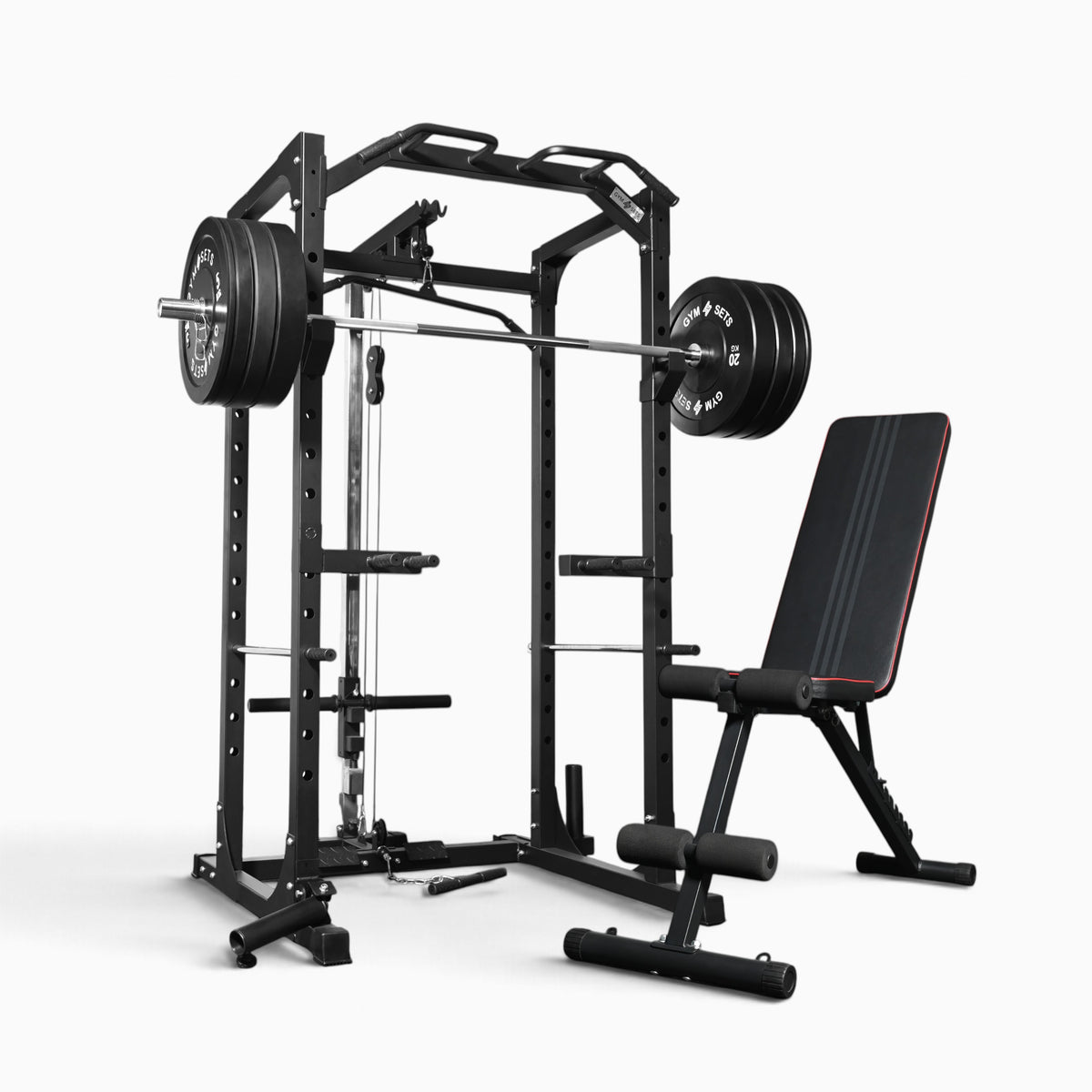 GymSets P100 Power Cage with Cable Machine
