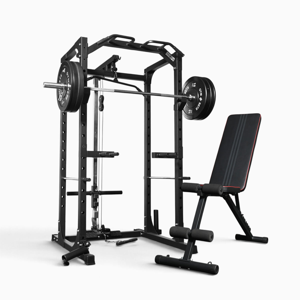 GymSets P100 Power Cage with Cable Machine