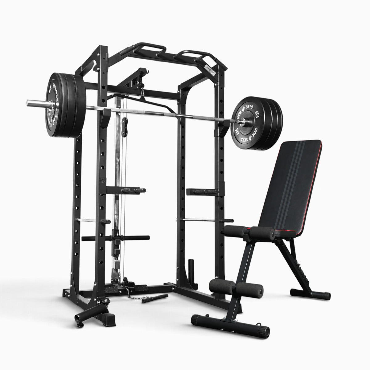 GymSets P100 Power Cage with Cable Machine