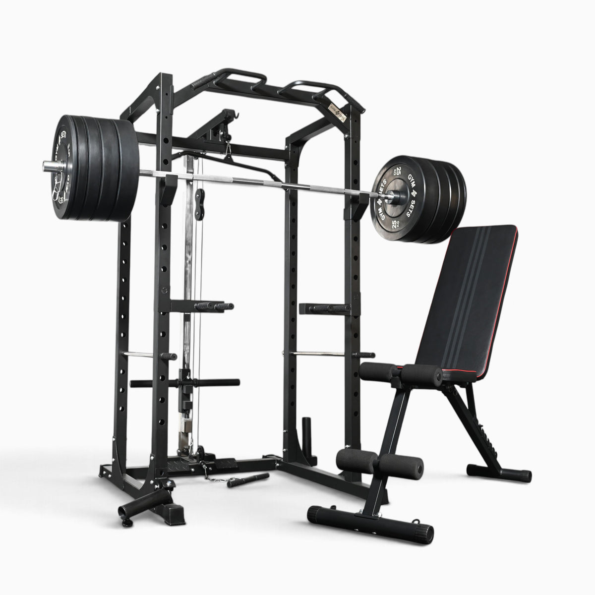 GymSets P100 Power Cage with Cable Machine