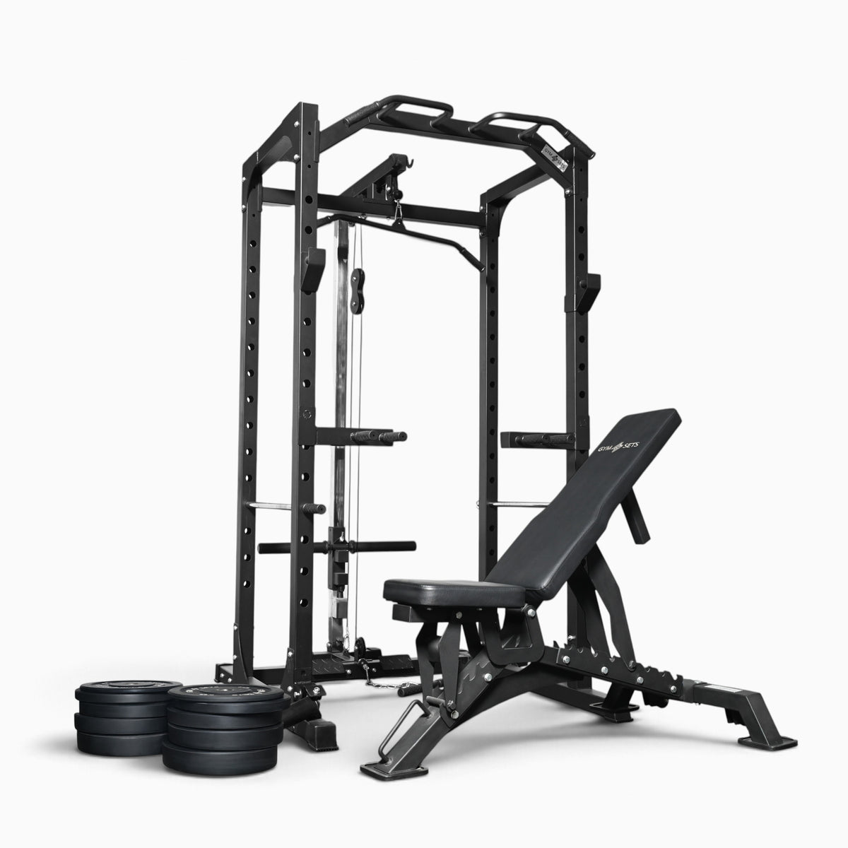 GymSets P100 Power Cage with Cable Machine