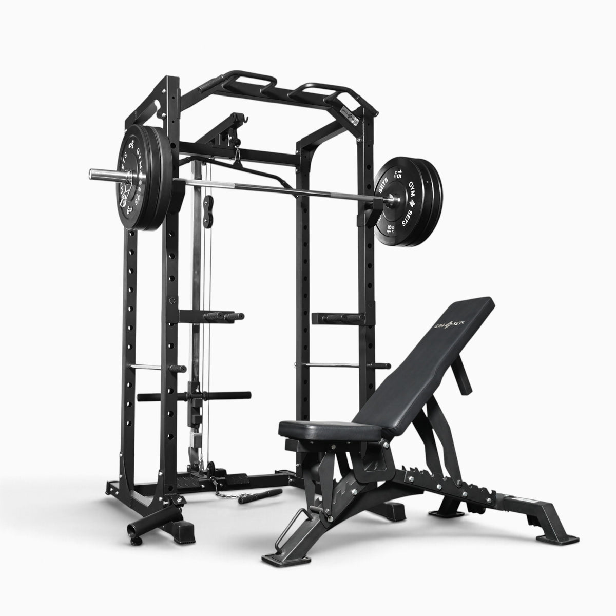 GymSets P100 Power Cage with Cable Machine