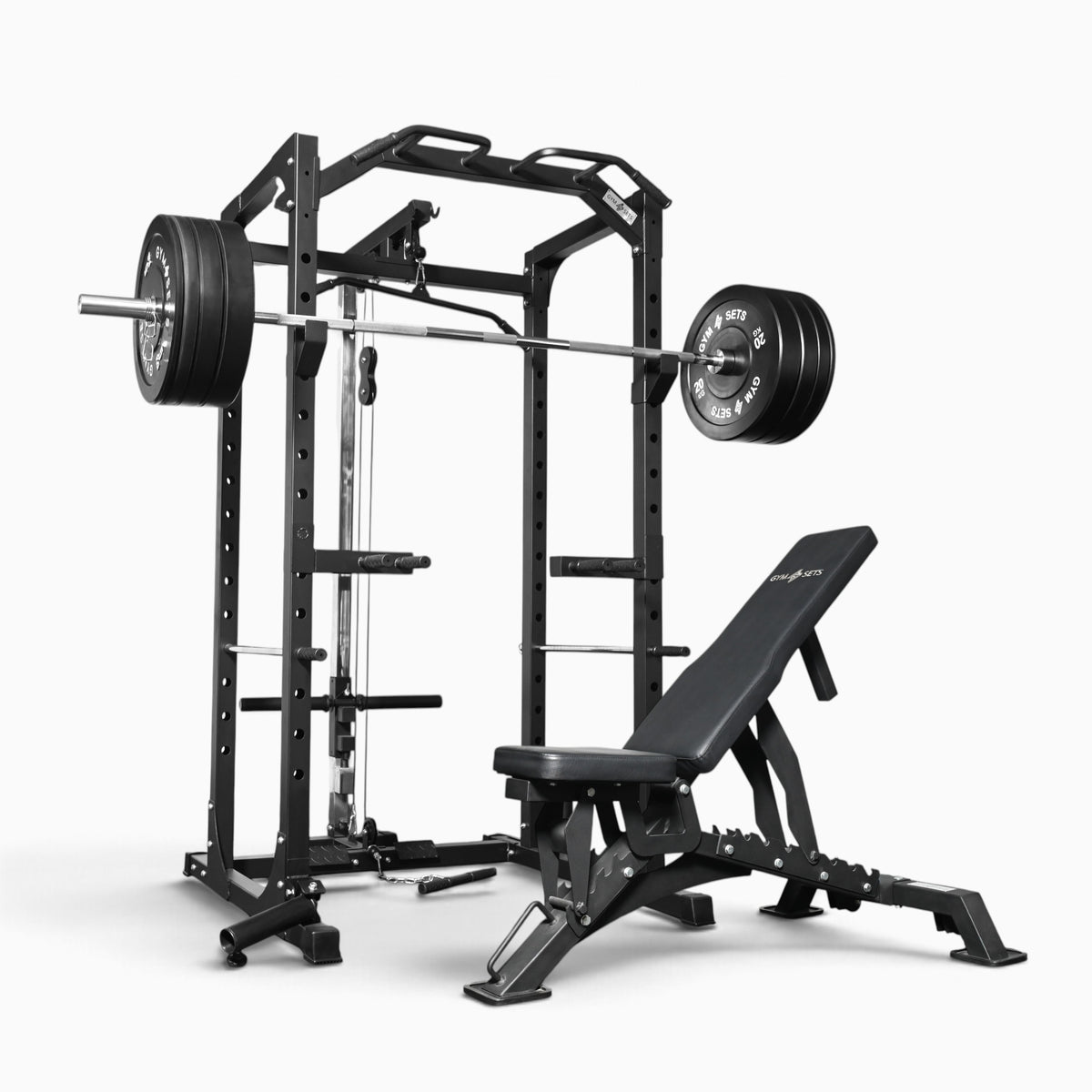 GymSets P100 Power Cage with Cable Machine