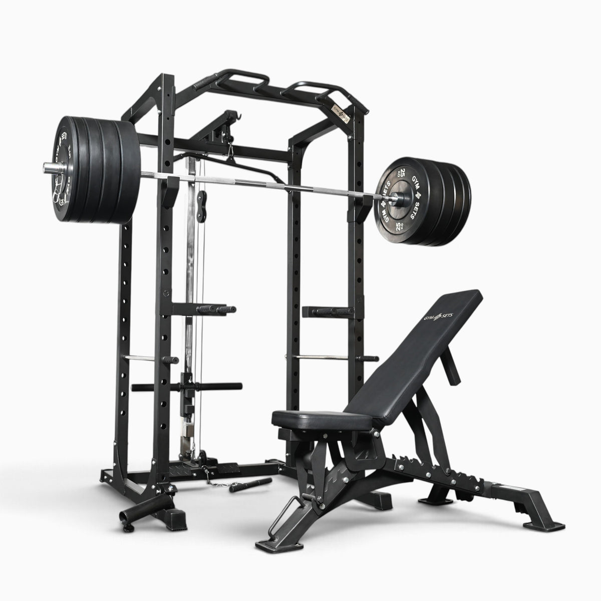 GymSets P100 Power Cage with Cable Machine