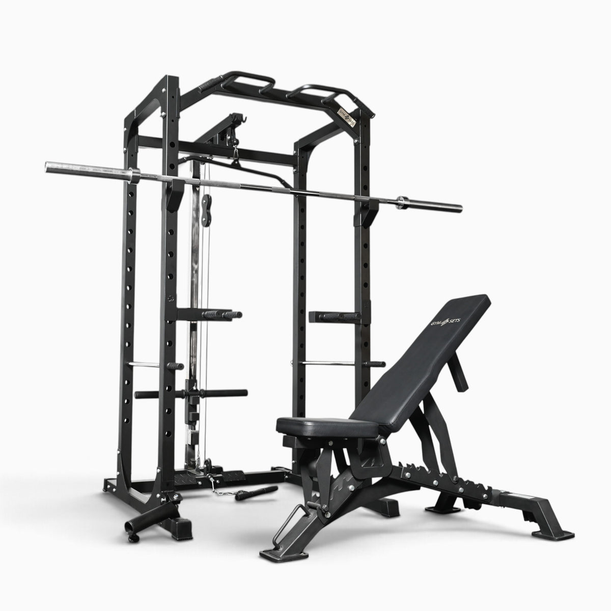 GymSets P100 Power Cage with Cable Machine